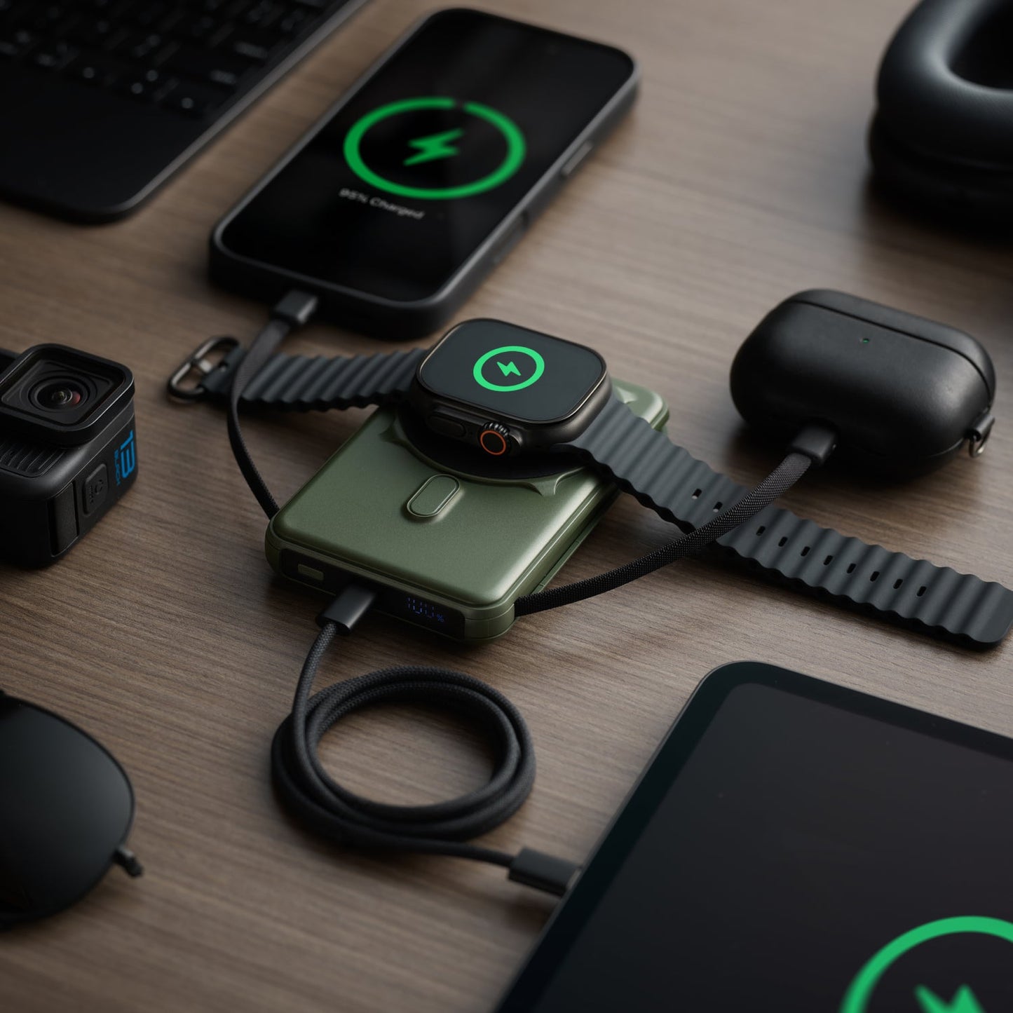 Magnetic Power Bank Bundle (2-Pack) - Matte Olive